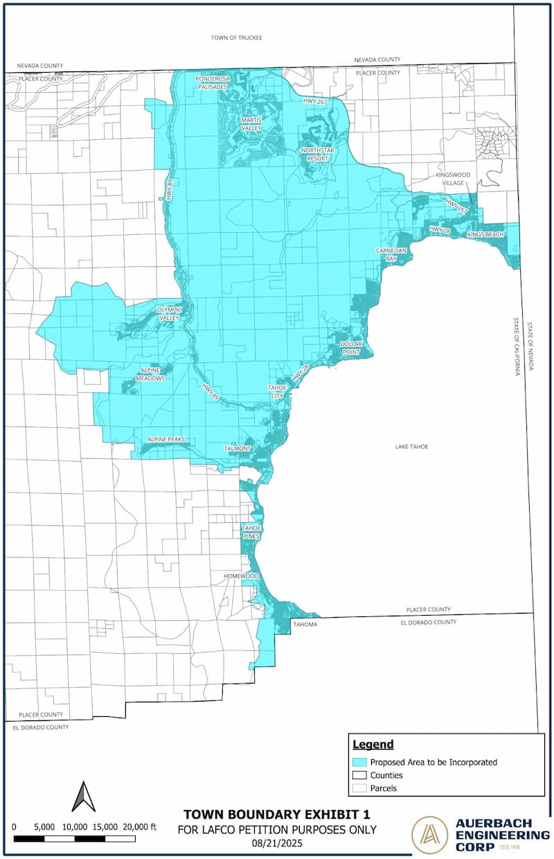Proposed Town Boundary for Incorporation